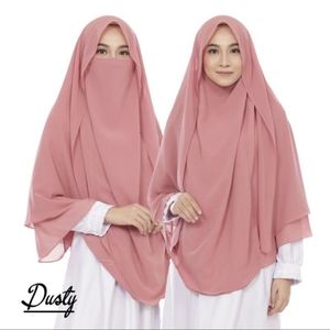 Dusty pink instant hijab